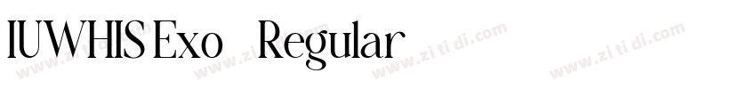 IUWHIS Exo2 Regular字体转换